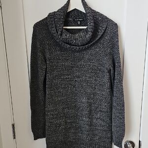 Hilary Radley Dark Gray Cowl Neck Sweater